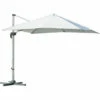 Outsunny 3 X 3(m) Roma Parasol Square Cantilever Umbrella W/ Crank & Tilt White 2 Outsunny 3 X 3(m) Roma Parasol Square Cantilever Umbrella W/ Crank & Tilt White -Outsunny store 18265382 1