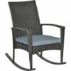 Outsunny Garden Rattan Rocking Chair, Bistro Recliner Rocker Furniture Seater -Outsunny store 18373667 1