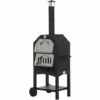 Outsunny Charcoal Tall Ovan Pizza Maker BBQ Grill Outdoor Picnic W/ Thermometer -Outsunny store 18373678 1
