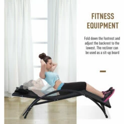 Outsunny Sun Lounger Half Circle Arms Adjustable Head Footrest Aluminium Frame Black 6 Outsunny Sun Lounger Half Circle Arms Adjustable Head Footrest Aluminium Frame Black -Outsunny store 18373684 5