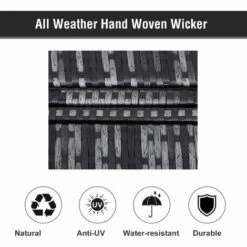 Outsunny 2 Person Rattan Lounger Adjustable Double Chaise Chair W/ Cushion Grey 5 Outsunny 2 Person Rattan Lounger Adjustable Double Chaise Chair W/ Cushion Grey -Outsunny store 18423700 4