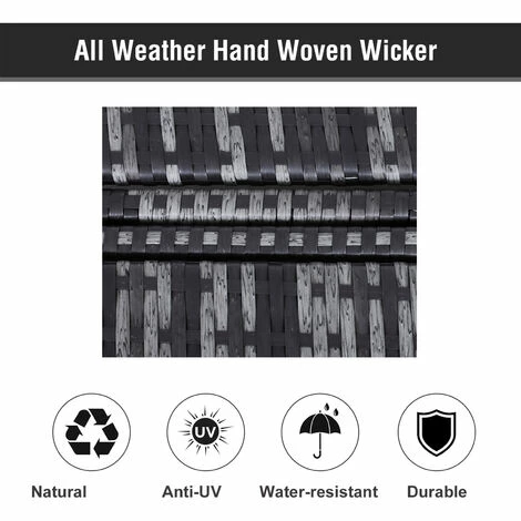 Outsunny 2 Person Rattan Lounger Adjustable Double Chaise Chair w/ Cushion Grey Outsunny 2 Person Rattan Lounger Adjustable Double Chaise Chair W/ Cushion Grey -Outsunny store 18423700 4