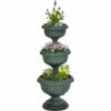 Outsunny 3-tier Chelsea Planter Flowers Display Fountain Stable Base, Green 1 Outsunny 3-tier Chelsea Planter Flowers Display Fountain Stable Base, Green -Outsunny store 18852878 1