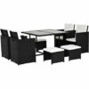 Outsunny Rattan Furniture Set Wicker Weave Patio Dining Table Seat Mixed Black 2 Outsunny Rattan Furniture Set Wicker Weave Patio Dining Table Seat Mixed Black -Outsunny store 1931767 1