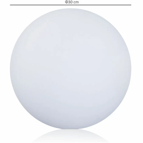 Outsunny HOMCOM Globe LED Light With Rechargeable 16 Modes Wireless Remote Control Ф30cm 4 Outsunny HOMCOM Globe LED Light With Rechargeable 16 Modes Wireless Remote Control Ф30cm - Image 2