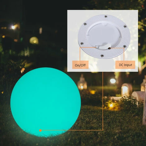 Outsunny HOMCOM Globe LED Light With Rechargeable 16 Modes Wireless Remote Control Ф30cm 7 Outsunny HOMCOM Globe LED Light With Rechargeable 16 Modes Wireless Remote Control Ф30cm - Image 5