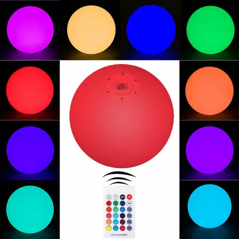Outsunny HOMCOM Globe LED Light With Rechargeable 16 Modes Wireless Remote Control Ф35cm 6 Outsunny HOMCOM Globe LED Light With Rechargeable 16 Modes Wireless Remote Control Ф35cm - Image 4