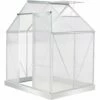 Outsunny 4x6FT Walk-In Greenhouse Polycarb. Panels Aluminium Frame Sliding Door -Outsunny store 19900891 1