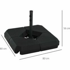 Outsunny 4PCs Fillable Parasol Base W/ Steel Cross Base Garden Umbrella Weight 3 Outsunny 4PCs Fillable Parasol Base W/ Steel Cross Base Garden Umbrella Weight -Outsunny store 20488126 2