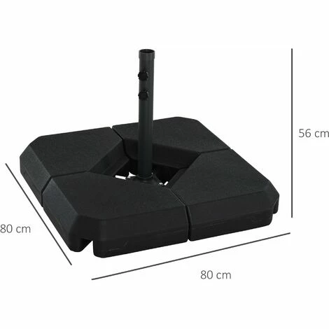 Outsunny 4PCs Fillable Parasol Base w/ Steel Cross Base Garden Umbrella Weight Outsunny 4PCs Fillable Parasol Base W/ Steel Cross Base Garden Umbrella Weight -Outsunny store 20488126 2