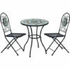 Outsunny Outdoor 3pc Bistro Set Dining Folding Chairs Patio Furniture Black 1 Outsunny Outdoor 3pc Bistro Set Dining Folding Chairs Patio Furniture Black -Outsunny store 2093448 1
