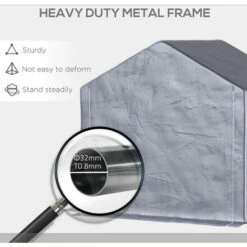 Outsunny 2x2m Temporary Outdoor Waterproof Carport W/ Steel Frame Accessories -Outsunny store 23437372 4