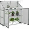 Outsunny 4x2ft 3-Tier Greenhouse Outdoor Plant Grow Aluminium Frame W/ Roof Door -Outsunny store 25844628 1