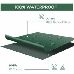 Outsunny 245x165x55cm UV Rain Protective Cover For Garden Patio Wicker Rattan 10 Outsunny 245x165x55cm UV Rain Protective Cover For Garden Patio Wicker Rattan -Outsunny store 2679915 4