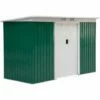 Outsunny 9 X 4FT Outdoor Metal Frame Garden Storage Shed W/ 2 Door, Dark Green 2 Outsunny 9 X 4FT Outdoor Metal Frame Garden Storage Shed W/ 2 Door, Dark Green -Outsunny store 27176387 1