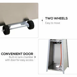 Outsunny 10.5KW Patio Gas Heater Outdoor Pyramid Propanes Heater W/ Cover -Outsunny store 2739433 5