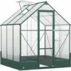 Outsunny Walk-in Greenhouse Garden Polycarbonate Aluminium W/ Smart Window 6x6ft -Outsunny store 27862438 1