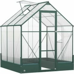 Outsunny Walk-in Greenhouse Garden Polycarbonate Aluminium W/ Smart Window 6x6ft