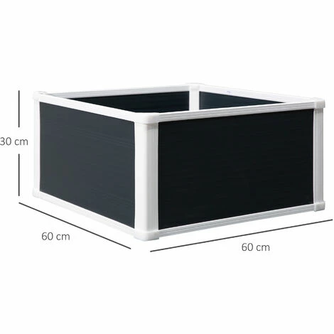 Outsunny Garden Raised Bed Planter Grow Containers Flower Pot PP 60 x 60cm Outsunny Garden Raised Bed Planter Grow Containers Flower Pot PP 60 X 60cm -Outsunny store 27950774 2