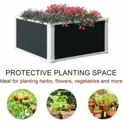 Outsunny Garden Raised Bed Planter Grow Containers Flower Pot PP 60 X 60cm 5 Outsunny Garden Raised Bed Planter Grow Containers Flower Pot PP 60 X 60cm -Outsunny store 27950774 4
