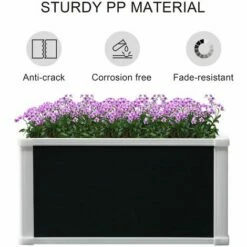 Outsunny Garden Raised Bed Planter Grow Containers Flower Pot PP 60 X 60cm 6 Outsunny Garden Raised Bed Planter Grow Containers Flower Pot PP 60 X 60cm -Outsunny store 27950774 5
