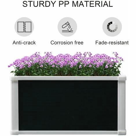 Outsunny Garden Raised Bed Planter Grow Containers Flower Pot PP 60 x 60cm Outsunny Garden Raised Bed Planter Grow Containers Flower Pot PP 60 X 60cm -Outsunny store 27950774 5