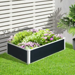 Outsunny Garden Raised Bed Planter Grow Containers Flower Pot PP 100 X 80cm -Outsunny store 27950779 3