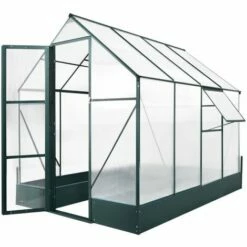 Outsunny Walk-in Greenhouse Garden Polycarbonate Aluminium W/ Smart Window 6x8ft