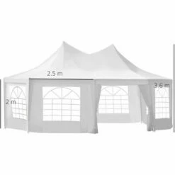 Outsunny 6.8 X 5m Garden Octagonal Gazebo Party Wedding Tent Heavy Duty Marquee 3 Outsunny 6.8 X 5m Garden Octagonal Gazebo Party Wedding Tent Heavy Duty Marquee -Outsunny store 2817893 2