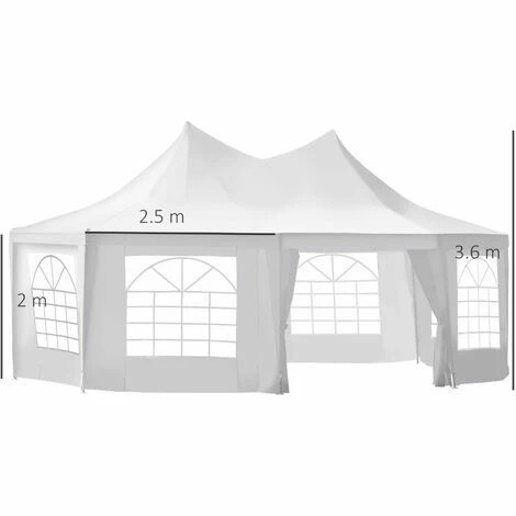 Outsunny 6.8 x 5m Garden Octagonal Gazebo Party Wedding Tent Heavy Duty Marquee Outsunny 6.8 X 5m Garden Octagonal Gazebo Party Wedding Tent Heavy Duty Marquee -Outsunny store 2817893 2