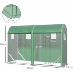 Outsunny Garden Plant Tomato Growth Greenhouse W/ 2 Doors 4 Windows 3 X 1 X 2m -Outsunny store 28187996 2