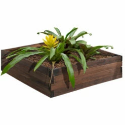 Outsunny Wooden Raised Garden Bed Planter Grow Containers Flower Pot 80 X 80cm
