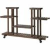 Outsunny Movable 4-Tier Garden Holder Display Shelf Outdoor Flower Display Stand -Outsunny store 28365184 1