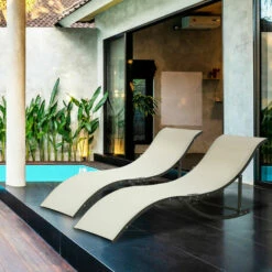 Outsunny Set Of 2 Zero Gravity Lounge Chair Recliners Sun Lounger Khaki -Outsunny store 28424768 3