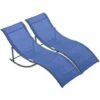 Outsunny Set Of 2 Zero Gravity Lounge Chair Recliners Sun Lounger Navy Blue -Outsunny store 28424770 1