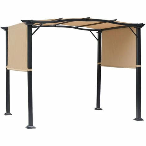 Outsunny Outdoor Retractable Gazebo Overhead Backyard Shade Sun Shelter Steel Outsunny Outdoor Retractable Gazebo Overhead Backyard Shade Sun Shelter Steel -Outsunny store 28424771 1