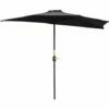 Outsunny 3 (m) Metal Frame Garden Furniture Parasol Half Round Umbrella -Outsunny store 28678274 1