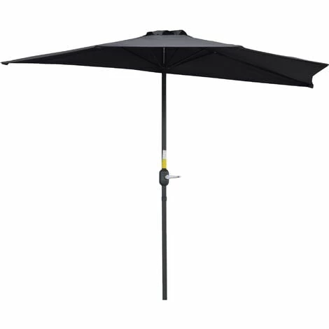 Outsunny 3 (m) Metal Frame Garden Furniture Parasol Half Round Umbrella Outsunny 3 (m) Metal Frame Garden Furniture Parasol Half Round Umbrella -Outsunny store 28678274 1