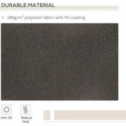 Outsunny Manual Retractable Awning Garden Shelter Canopy 3 X 2m Grey -Outsunny store 28765150 4