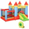 Outsunny Bouncy Castle W/ Slide Pool 4 In 1 Composition W/ Blower Multi-color -Outsunny store 28831553 1