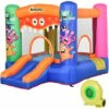 Outsunny Bouncy Castle With Slide Basket Trampoline Monster Design 2.5x1.8x1.75m -Outsunny store 28831566 1