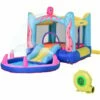 Outsunny Bouncy Castle W/ Slide Water Pool Trampoline, Blower 3.6 X 1.75 X 1.8m -Outsunny store 28831574 1
