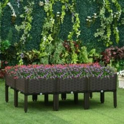 Outsunny 6-piece Lightweight Vegetable Herb Raised Flower Bed W/ Drainage Holes 9 Outsunny 6-piece Lightweight Vegetable Herb Raised Flower Bed W/ Drainage Holes -Outsunny store 29093445 3