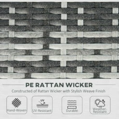 Outsunny 6 Pieces Rattan Furniture Set Conservatory Sofa Deluxe Wicker Garden 5 Outsunny 6 Pieces Rattan Furniture Set Conservatory Sofa Deluxe Wicker Garden -Outsunny store 29218375 4