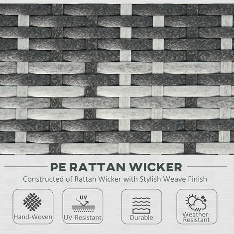 Outsunny 6 Pieces Rattan Furniture Set Conservatory Sofa Deluxe Wicker Garden Outsunny 6 Pieces Rattan Furniture Set Conservatory Sofa Deluxe Wicker Garden -Outsunny store 29218375 4