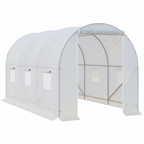Outsunny Large Walk-in Greenhouse Poly Tunnel Galvanised Garden Plants Grow Tent Outsunny Large Walk-in Greenhouse Poly Tunnel Galvanised Garden Plants Grow Tent -Outsunny store 2933935 1