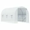Outsunny 4.5 X 2M Walk-in Polytunnel Greenhouse For Garden, Galvanised Steel 1 Outsunny 4.5 X 2M Walk-in Polytunnel Greenhouse For Garden, Galvanised Steel -Outsunny store 2933936 1