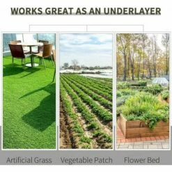 Outsunny 2x50m Weed Barrier Fabric Durable Convenient Design Weed Block Mat -Outsunny store 29441834 5