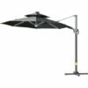 Outsunny 3m Cantilever Parasol Solar Lights Power Bank Base 360° Spin Dark Grey -Outsunny store 29492013 1