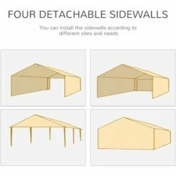 Outsunny 6 X 3(m) Outdoor Gazebo Canopy Party Tent With 4 Removable Side Walls -Outsunny store 29523530 4